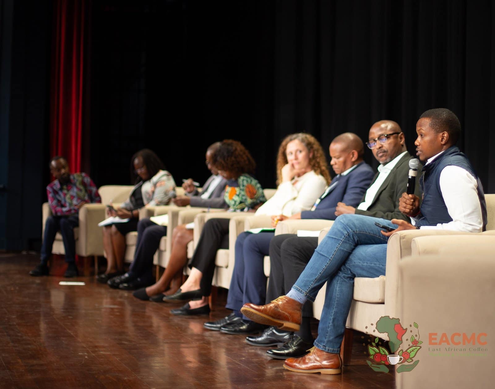 Industry leaders speaking during an EACMC 2025 panel discussion